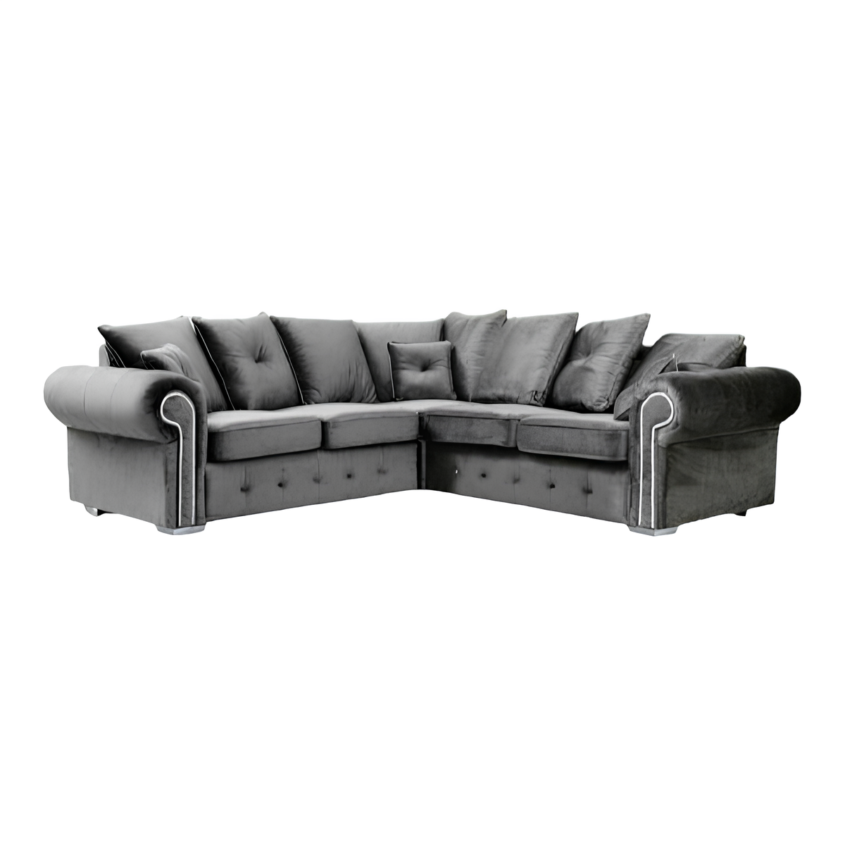 Ashwin Plush Velvet Sofa – Corner, 2 & 3 Seater, Thick Foam Cushions, Modern Luxury Sofa