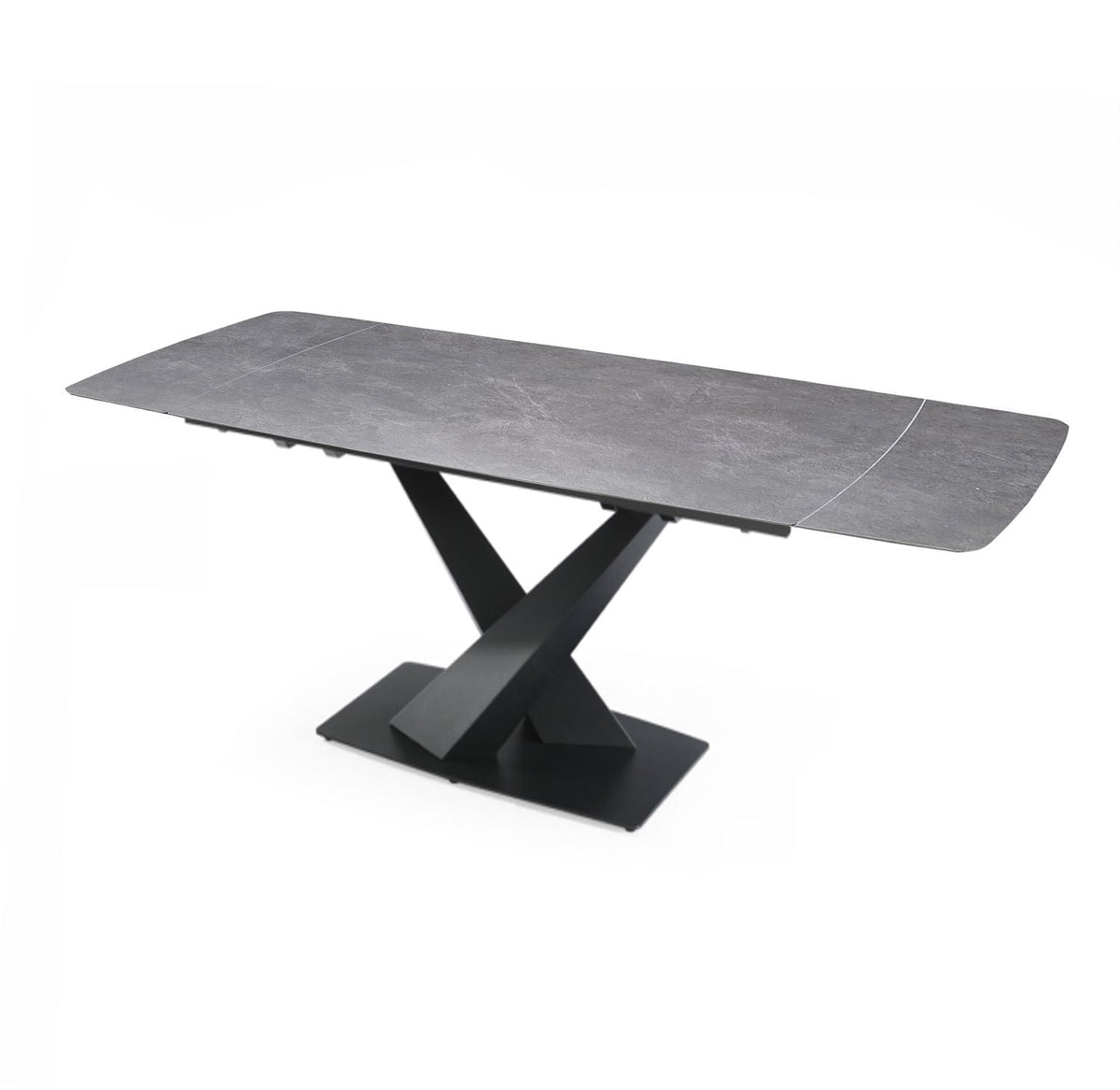 Nordic Rock Extendable Ceramic Dining Table – Sintered Stone Top, Seats 6, Modern Dining Table